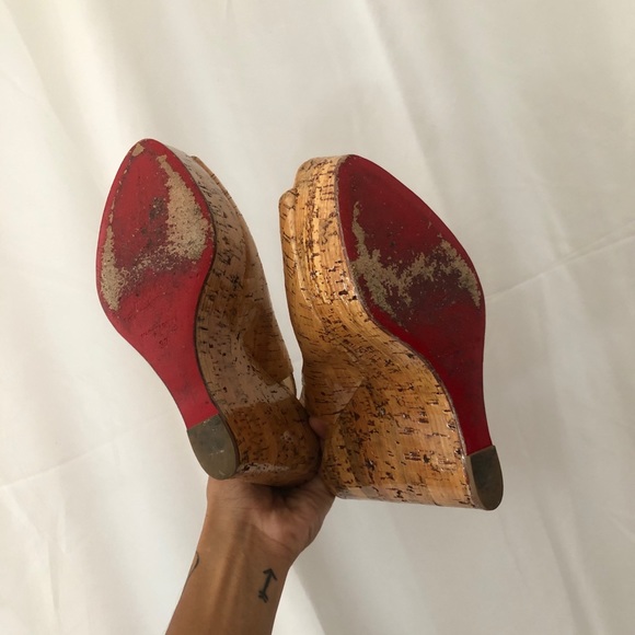 Christian Louboutin Cork Wedges - Picture 3 of 8